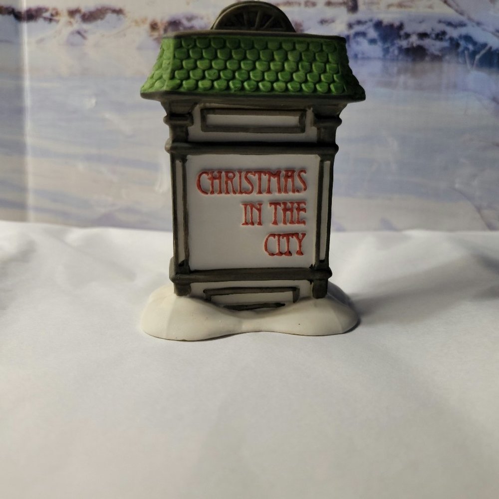 Dept56 Christmas in the City Sign